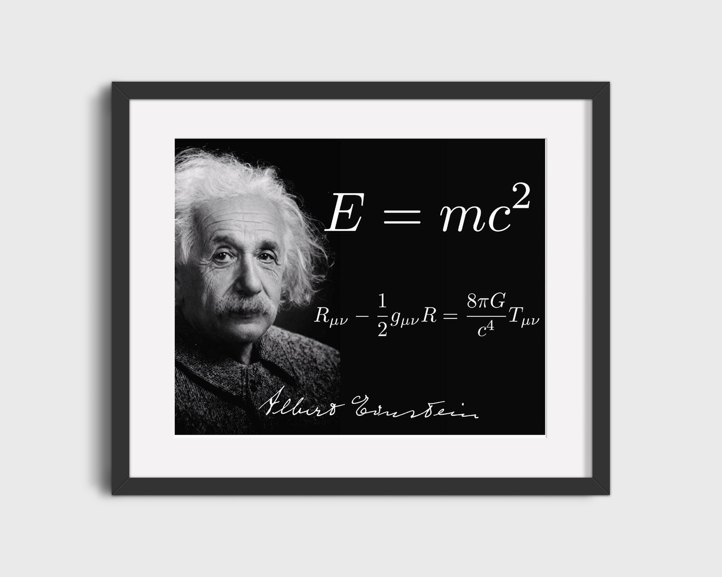 16x20 Framed Albert Einstein Quote - E=MC2 - vintageframedprints.com