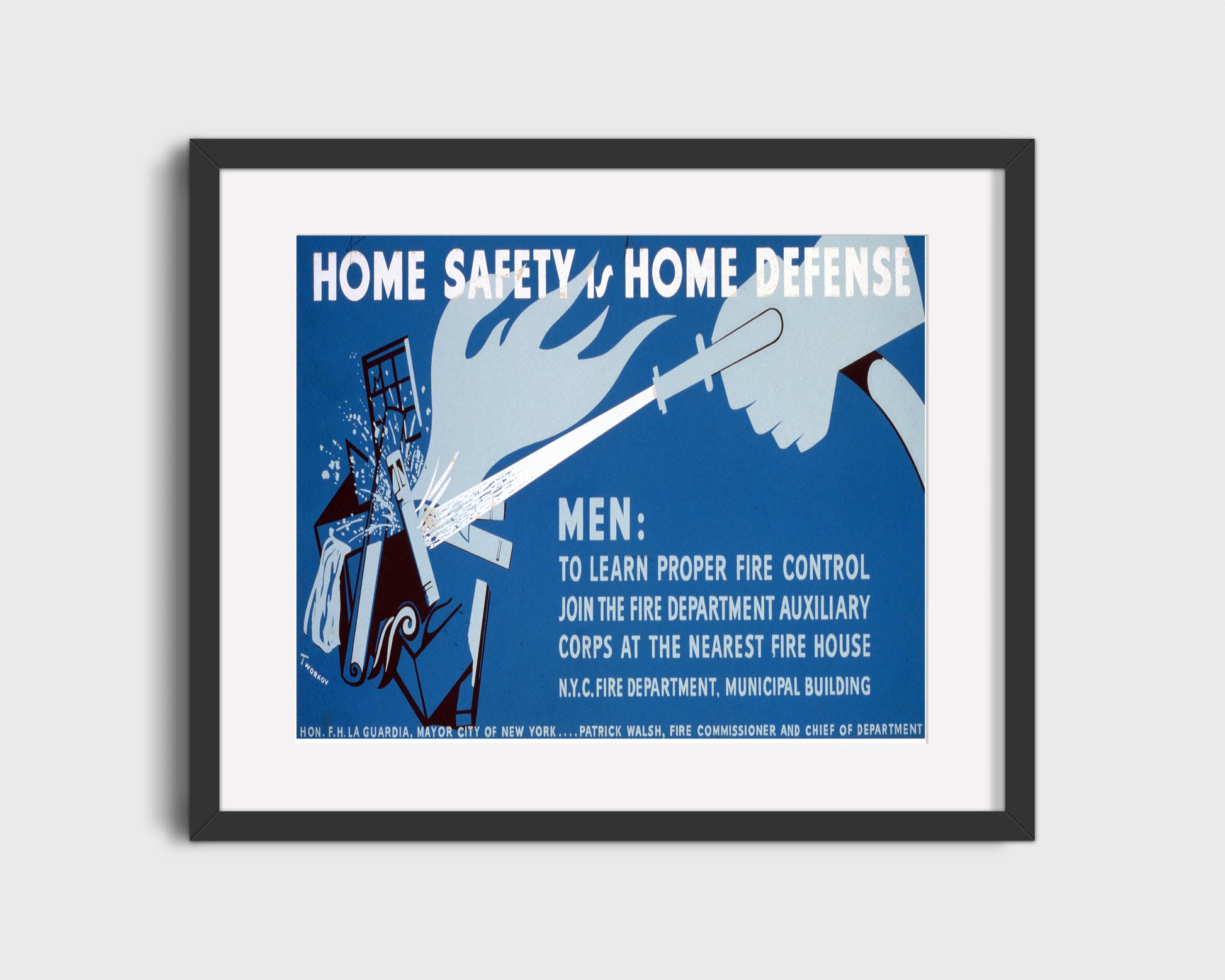 Health & Safety Print:  Home Safety Is Home Defense - vintageframedprints.com