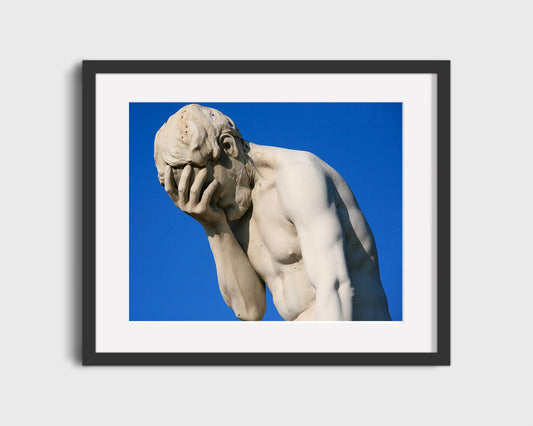 Humor Poster Print: "Face Palm" Paris Tuileries Garden Photo - vintageframedprints.com