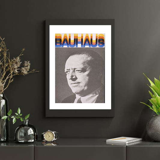 Bauhaus Poster Print: Ludwig Miles van der Rohe - vintageframedprints.com