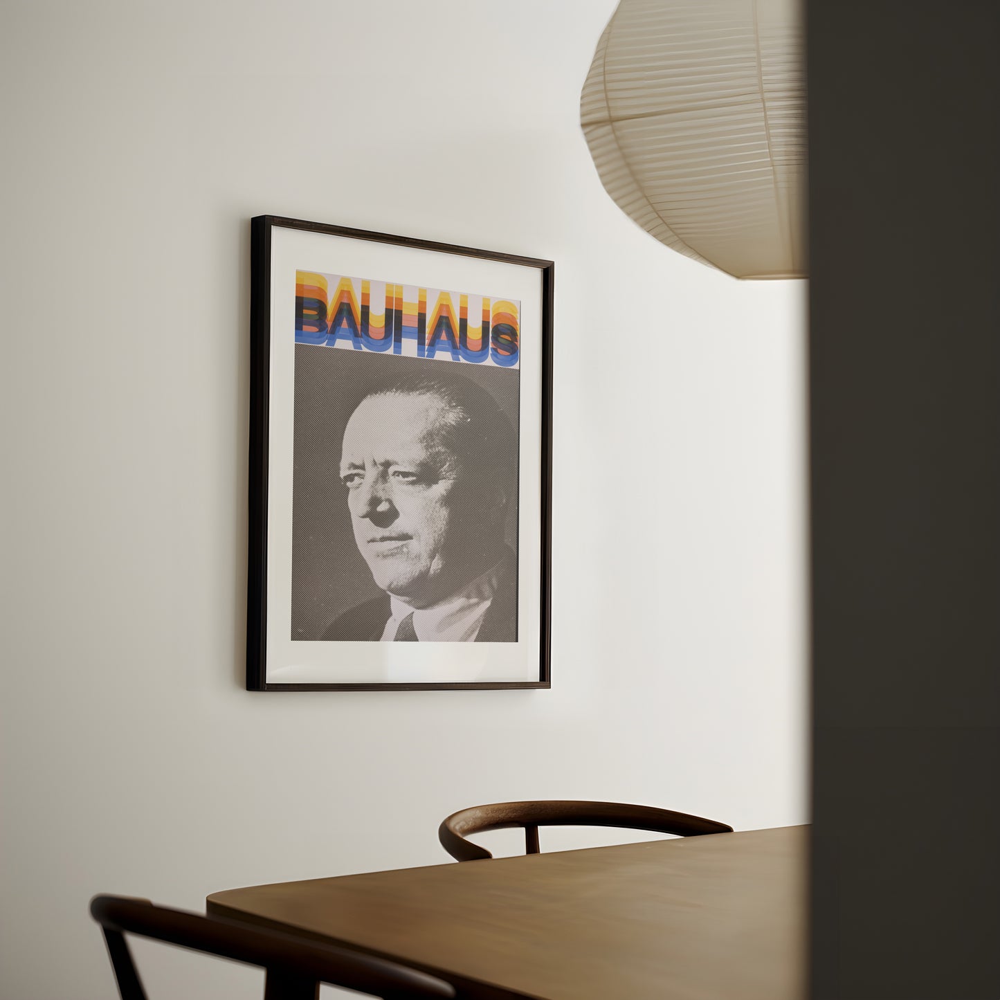 Bauhaus Poster Print: Ludwig Miles van der Rohe - vintageframedprints.com