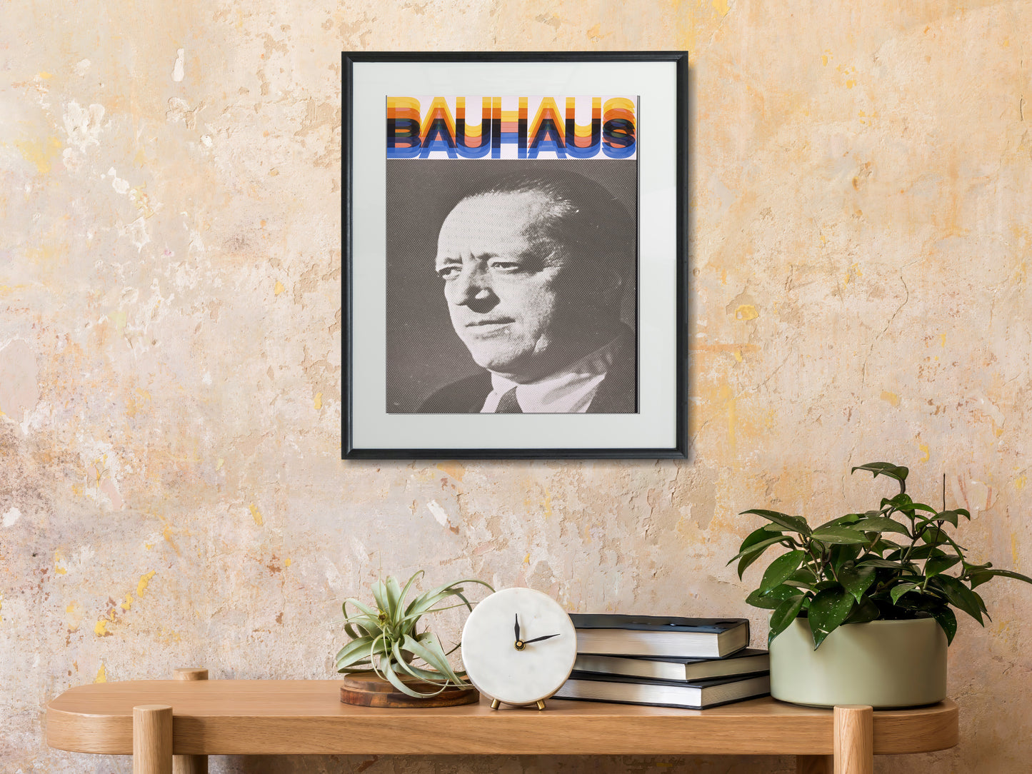 Bauhaus Poster Print: Ludwig Miles van der Rohe - vintageframedprints.com