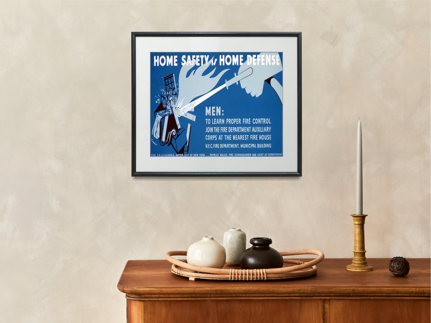 Health & Safety Print:  Home Safety Is Home Defense - vintageframedprints.com