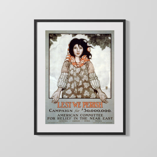 Counterculture Print: "Campaign for Relief in the Near East" Poster - vintageframedprints.com