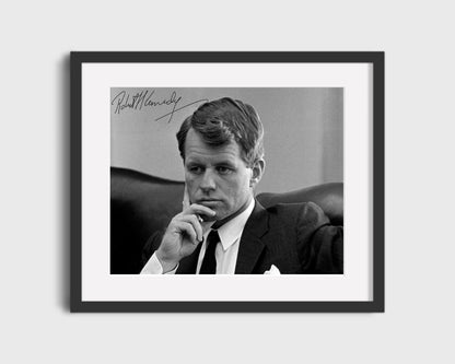 16x20 Framed Robert Kennedy Autograph Promo Print - vintageframedprints.com