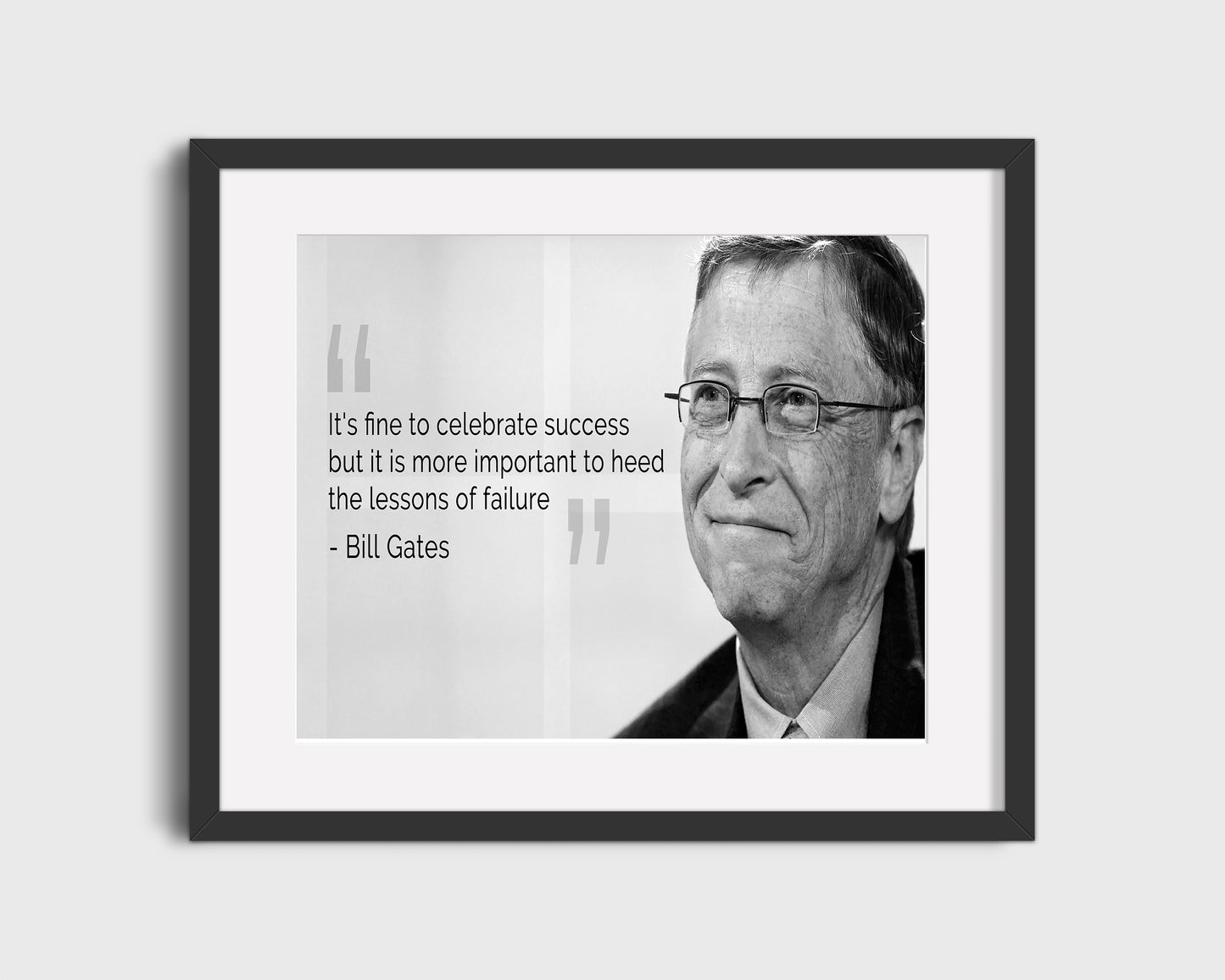 16x20 Framed Bill Gates Quote - Failure - vintageframedprints.com