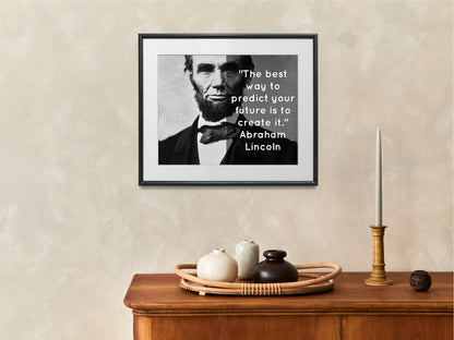 16x20 Framed Abraham Lincoln Quote - Best Way to Predict The Future - vintageframedprints.com