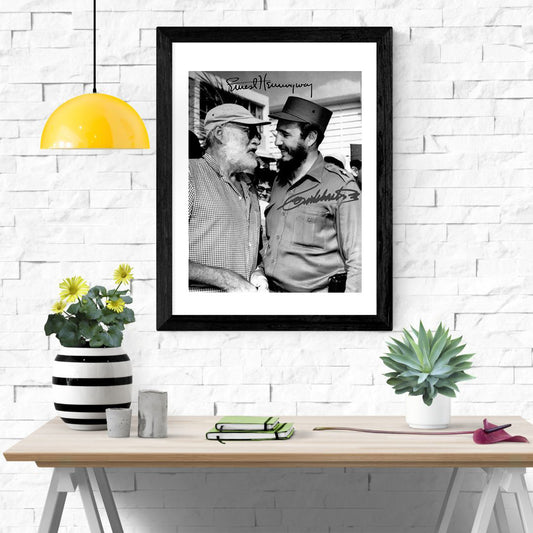 History Poster Print: Castro Hemingway Autograph Promo Print - vintageframedprints.com