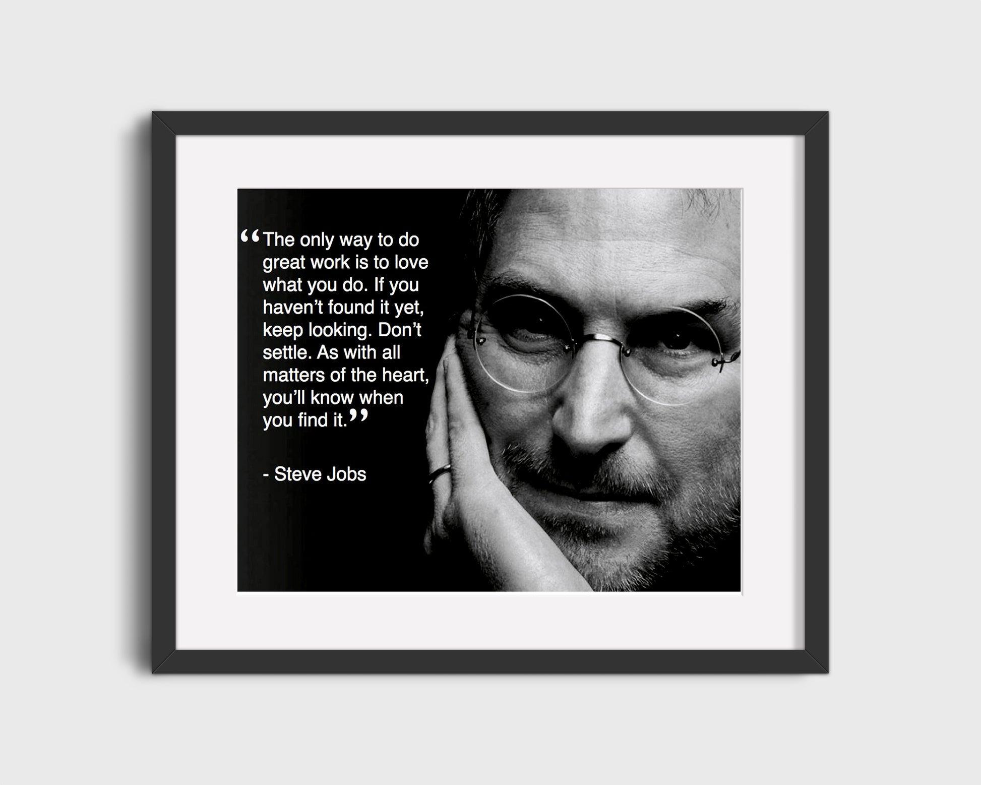 16x20 Framed Steve Jobs Quote - Success - vintageframedprints.com