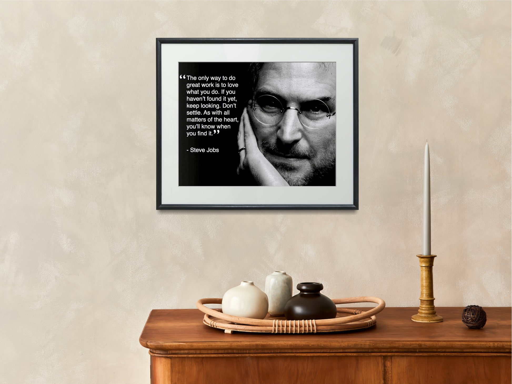 16x20 Framed Steve Jobs Quote - Success - vintageframedprints.com