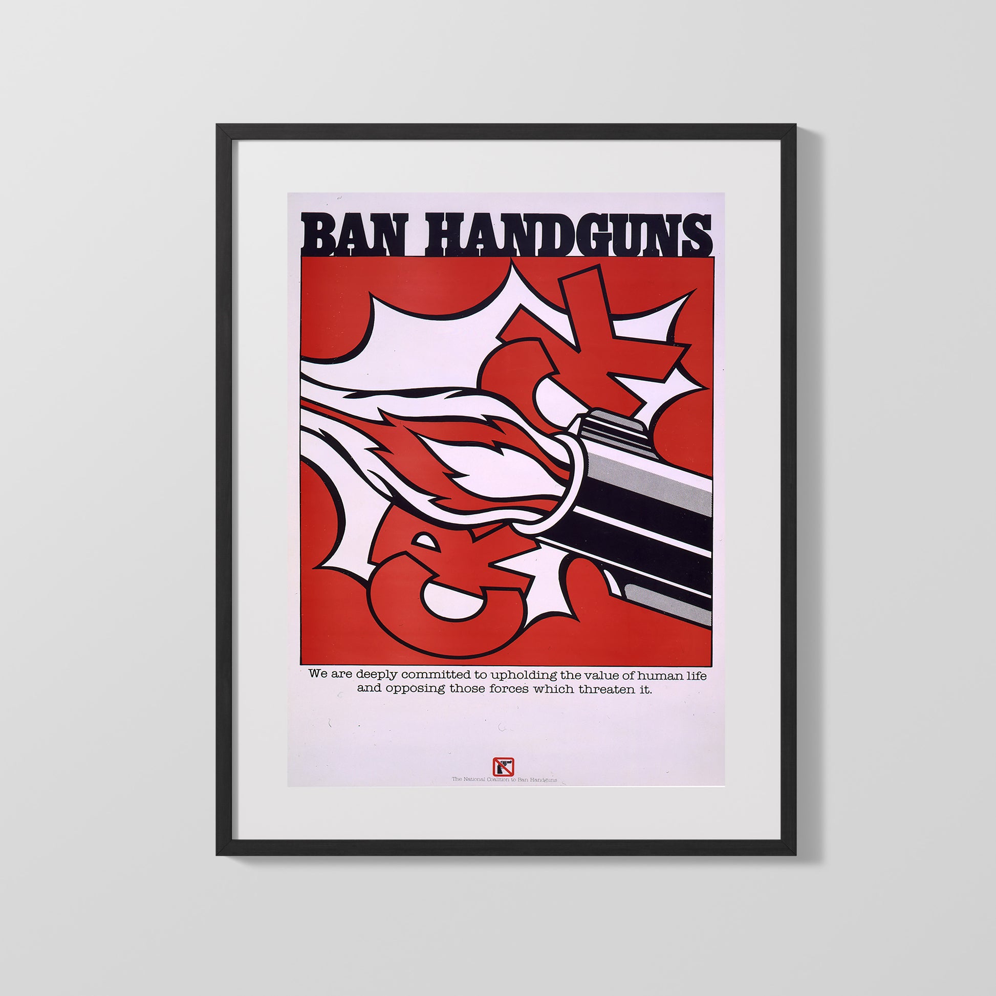 Ban Handguns Poster – Vintage Anti-Gun Violence Protest Print - vintageframedprints.com