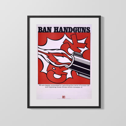 Ban Handguns Poster – Vintage Anti-Gun Violence Protest Print - vintageframedprints.com