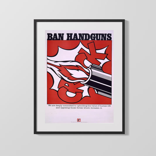 Ban Handguns Poster – Vintage Anti-Gun Violence Protest Print - vintageframedprints.com