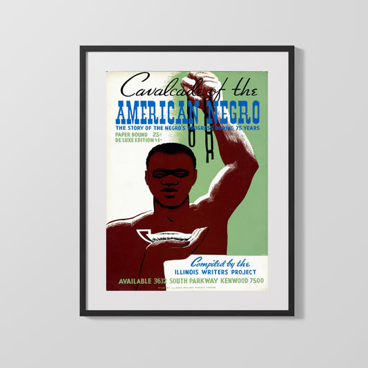 Cavalcade of the American Poster – Illinois Writers Project Vintage Print - vintageframedprints.com