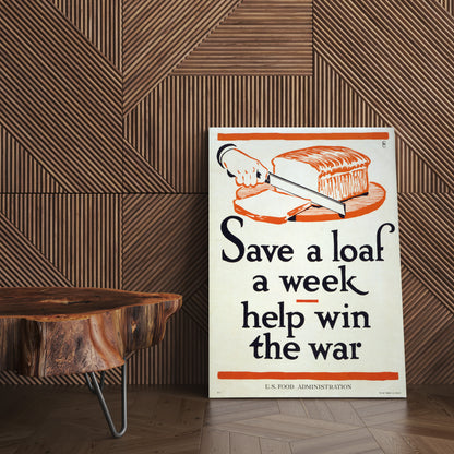 Health & Safety Print:  Save a Loaf A Week - vintageframedprints.com