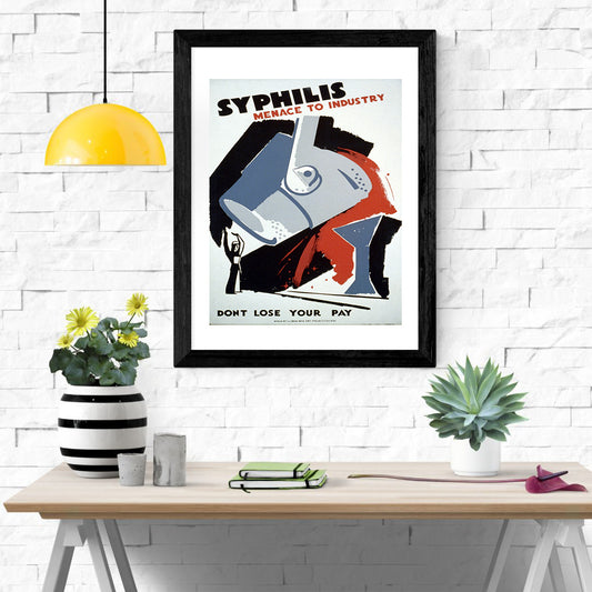 Health & Safety Print: Syphilis - Menace to Industry - vintageframedprints.com