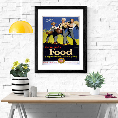 Health & Safety Print:  Keep The Home Garden Going - vintageframedprints.com
