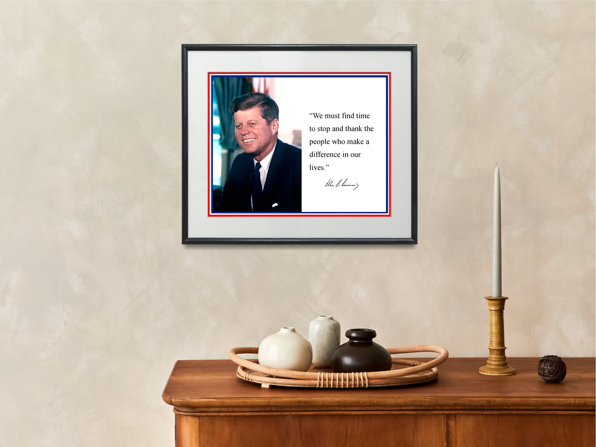 16x20 Framed JFK Quote - Ask What You Can Do for Your Country - vintageframedprints.com