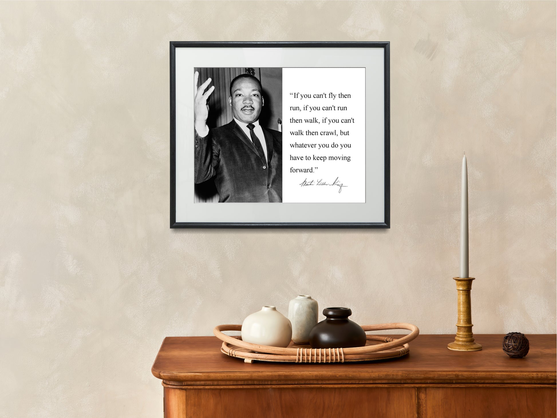 16x20 Framed Martin Luther King Jr. Autograph Promo Print - Inspirational Quote - vintageframedprints.com