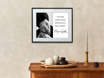 16x20 Framed Maya Angelou Autograph Promo Print - Inspirational Quote - vintageframedprints.com