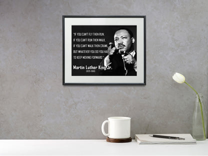 16x20 Framed Martin Luther King Jr Quote - Keep Moving Forward - vintageframedprints.com