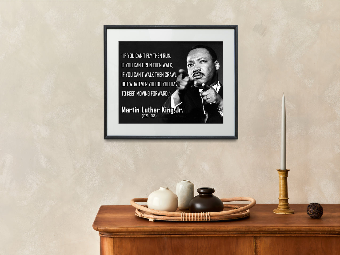 16x20 Framed Martin Luther King Jr Quote - Keep Moving Forward - vintageframedprints.com