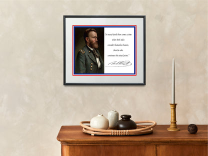 16x20 Framed Ulysses S. Grant Quote - Those Who Continue to Attack - vintageframedprints.com