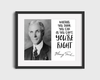 16x20 Framed Henry Ford Autograph Promo Print - Inspirational Quote - vintageframedprints.com