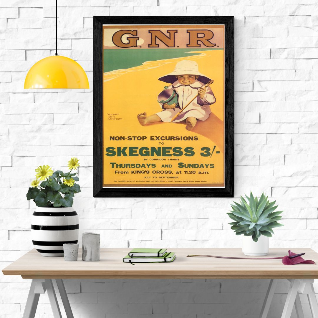 Travel Poster Print: G.N.R. King's Cross to Skegness - vintageframedprints.com