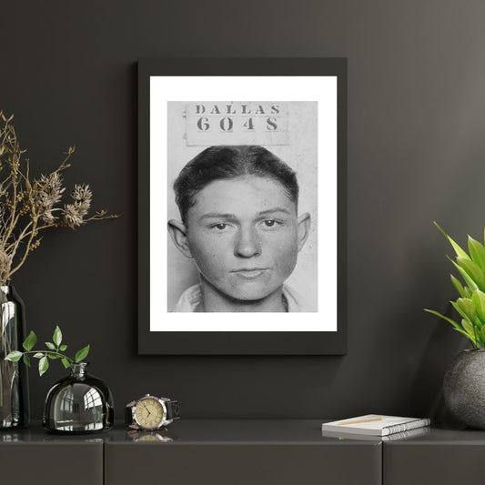 Mugshot Print: Clyde Barrow - vintageframedprints.com