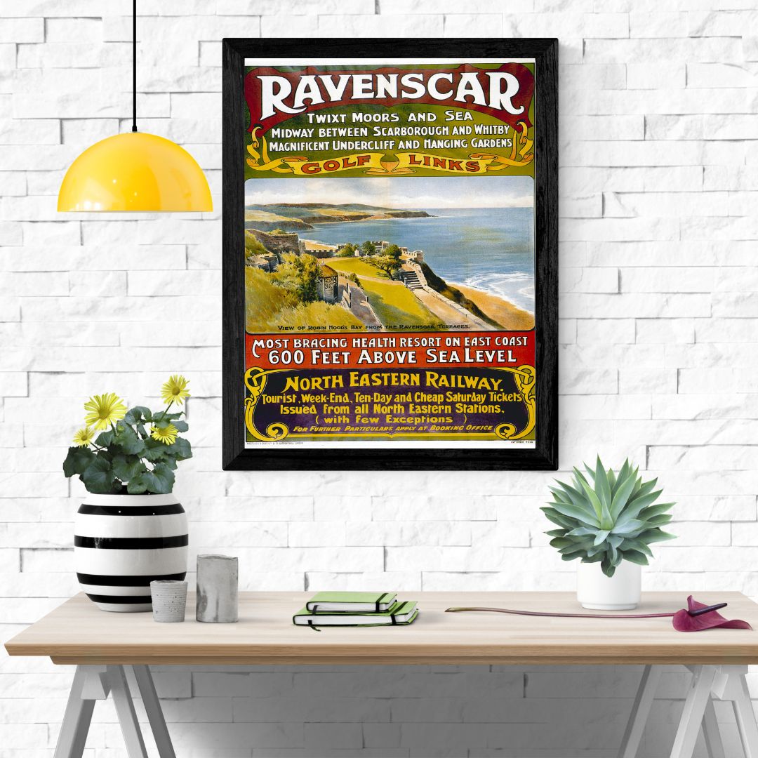 Travel Poster Print: Ravenscar Golf Links - North Eastern Railway - vintageframedprints.com