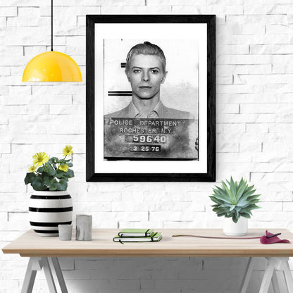 Mugshot Print: David Bowie 1976 - vintageframedprints.com