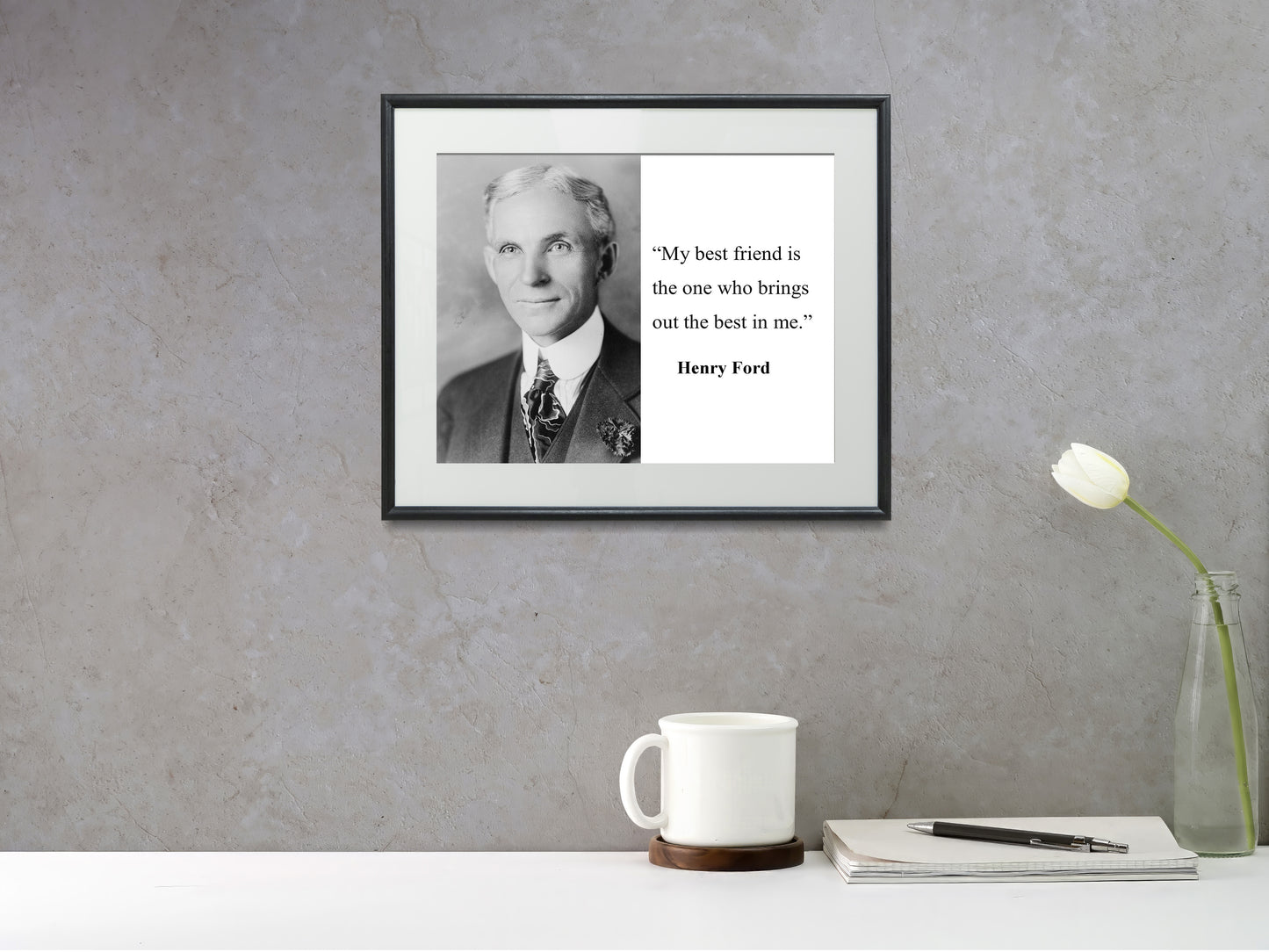 16x20 Framed Henry Ford Quote - My Best Friend - vintageframedprints.com