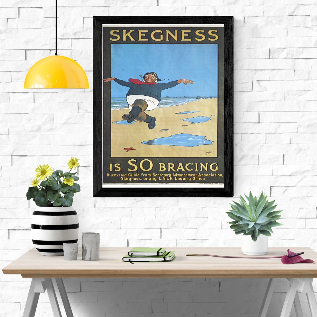 Travel Poster Print: Skegness is SO Bracing - vintageframedprints.com