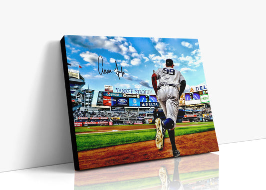 Aaron Judge Autograph Print - Running Out of Dugout - Bronx Stride