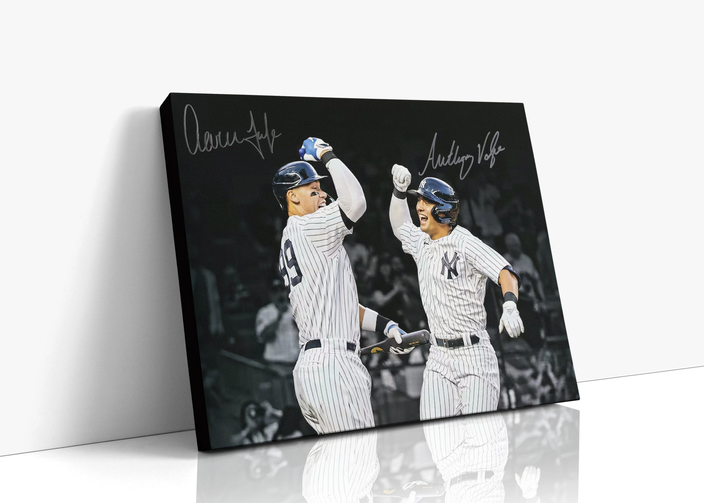 Aaron Judge & Anthony Volpe Autograph Print - Pinstripe Celebration - Future Meets Captain