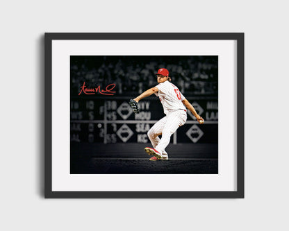 Aaron Nola Autograph Print - Philadelphia Spotlight - Ace on the Mound