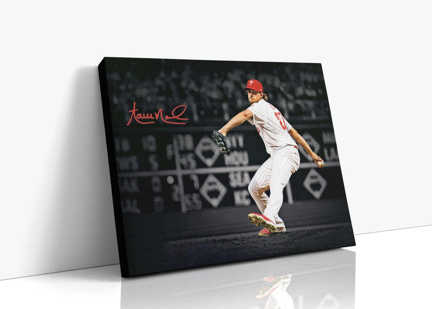 Aaron Nola Autograph Print - Philadelphia Spotlight - Ace on the Mound