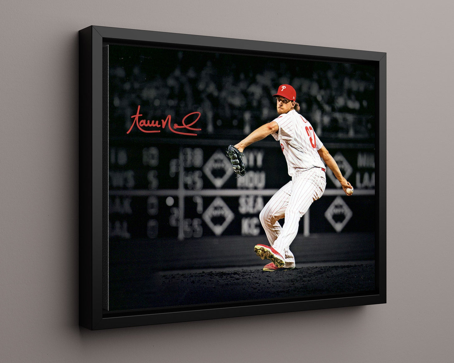 Aaron Nola Autograph Print - Philadelphia Spotlight - Ace on the Mound