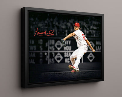 Aaron Nola Autograph Print - Philadelphia Spotlight - Ace on the Mound