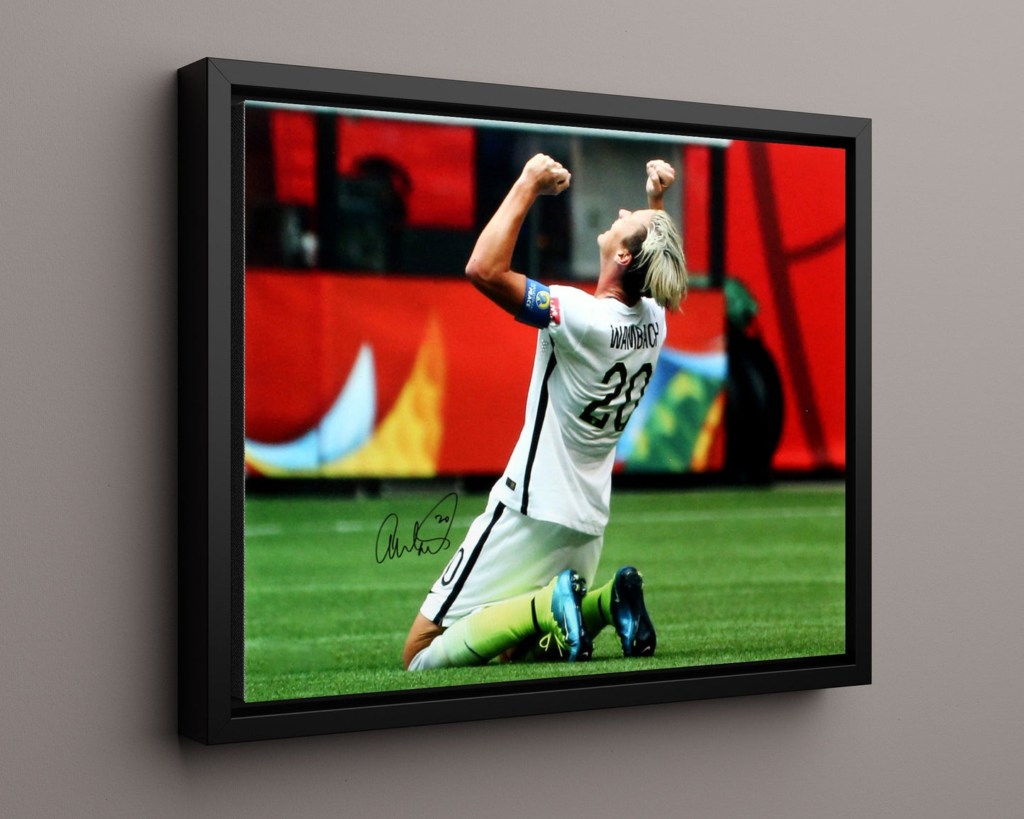 Abby Wambach Autograph Print - Team USA - Goal Celebration