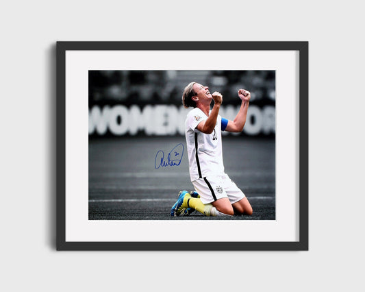 Abby Wambach Autograph Print - Team USA - Victory Kneel Soccer FramedSportPrints Gallery Frame 16x20