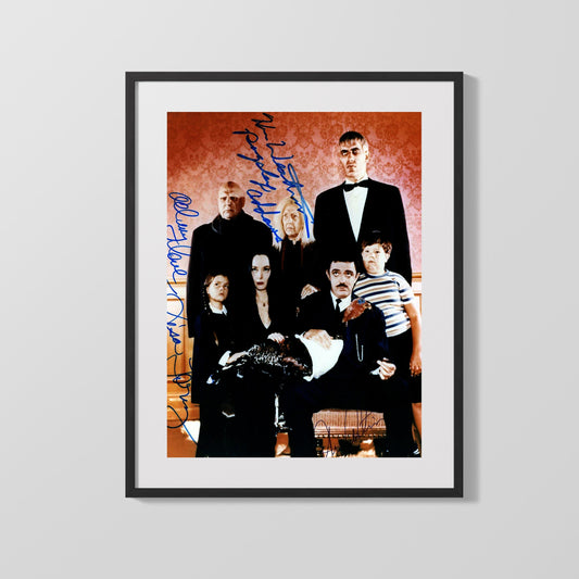 Addams Family - Cast Portrait - Autograph Print Television Vintage Framed Prints Gallery Frame 16x20