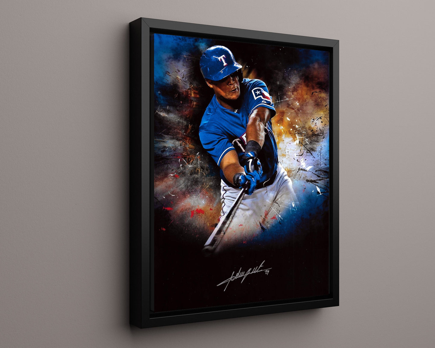 Adrian Beltre Autograph Print - Power Stroke - Hot Corner Hero