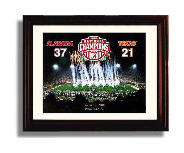 Alabama Autograph Print - 2009 BCS Champs - Longhorns Tamed