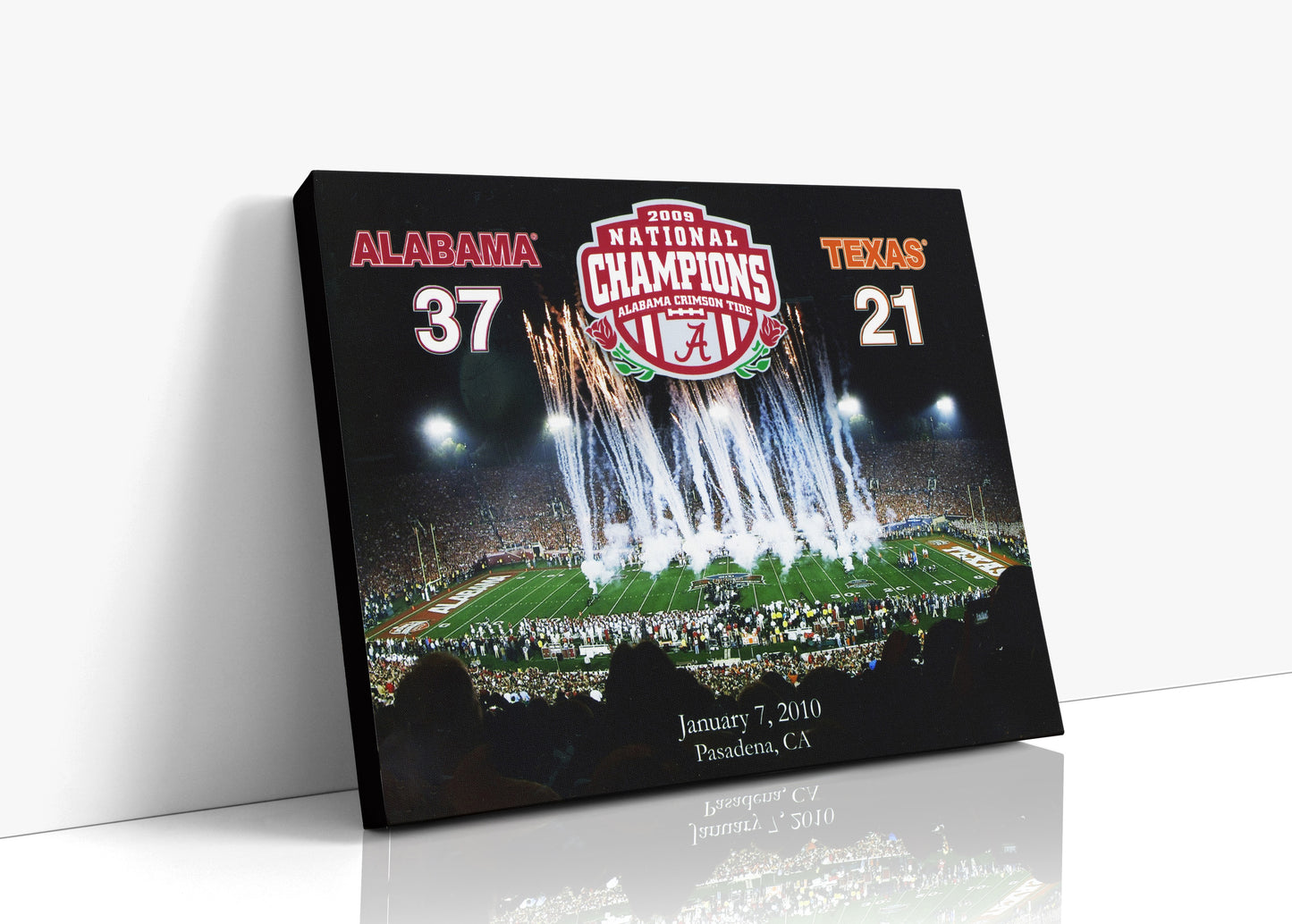 Alabama Autograph Canvas - 2009 BCS Champs - Longhorns Tamed