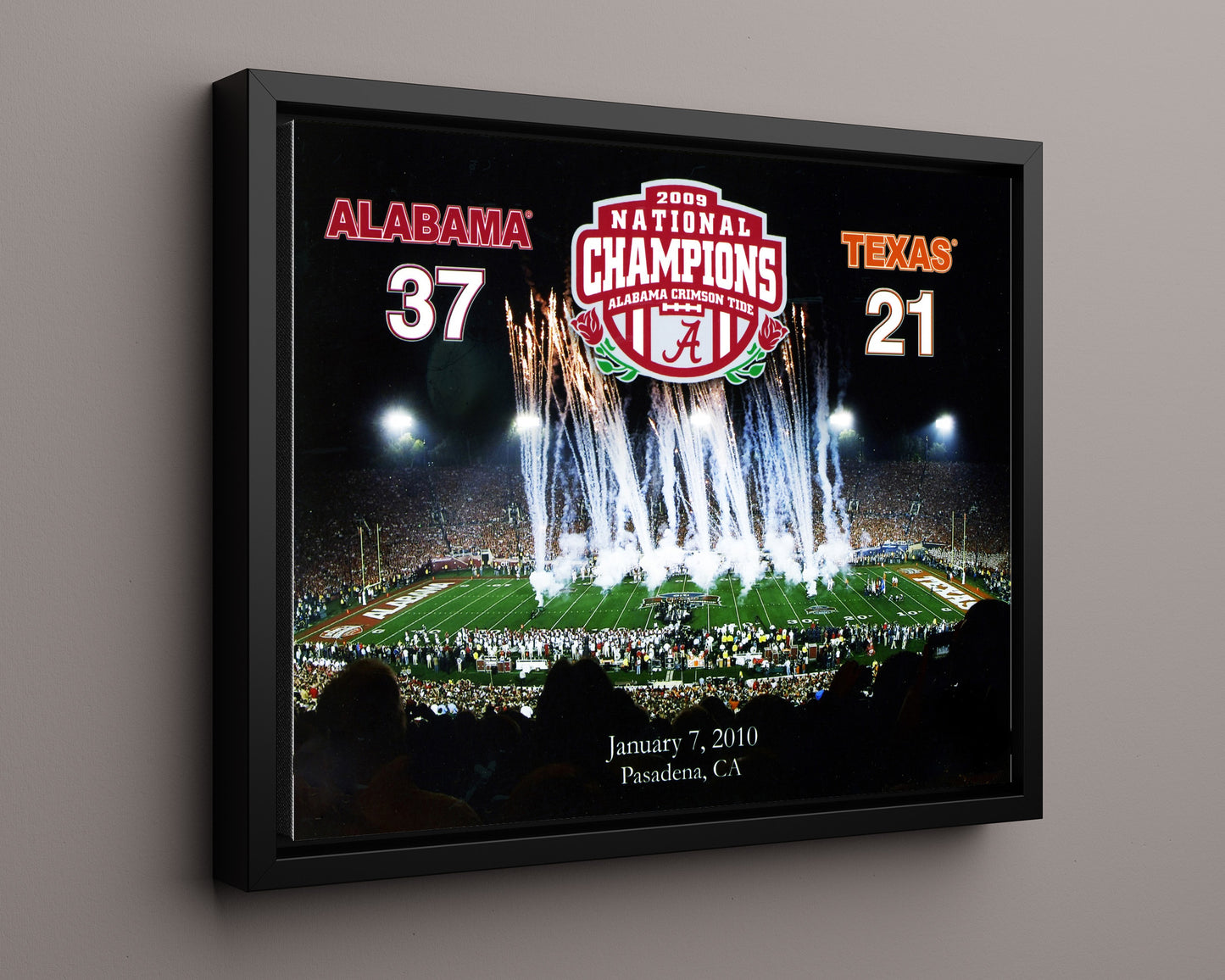 Alabama Autograph Print - 2009 BCS Champs - Longhorns Tamed