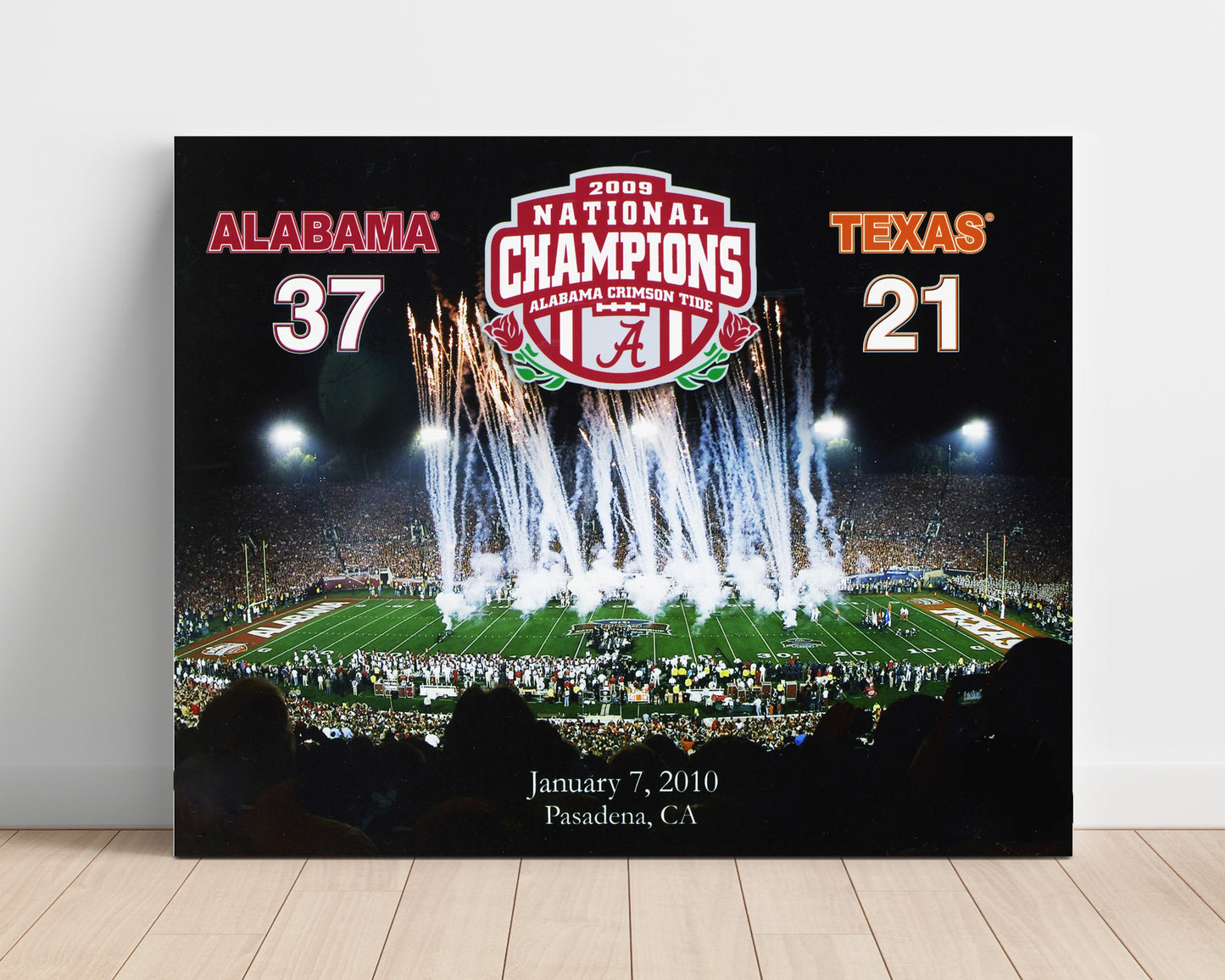 Alabama Autograph Print - 2009 BCS Champs - Longhorns Tamed