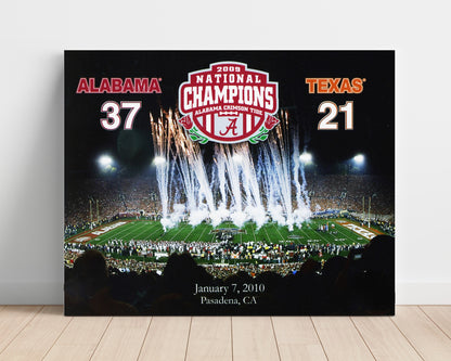 Alabama Autograph Print - 2009 BCS Champs - Longhorns Tamed