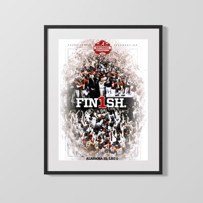 Alabama Football Poster - 2011 Championship - Finish the Job